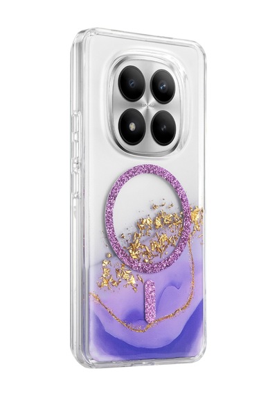Onegif Xiaomi Redmi Note 15 Pro 4g Lotus Simli Magsafe Kapak - Mor Kod: 1437