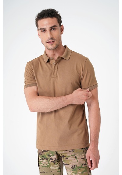 Mecanık Casual Ryker Polo T-shirt Camel