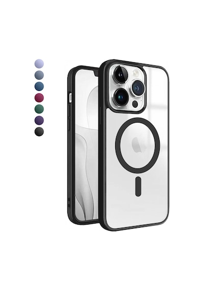 Apple Uyumlu iPhone 13 Pro Magsafe Özellikli Renkli Clear Case Kapak
