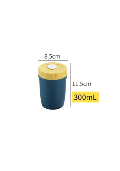 Termos Çorba Ve Yemek Kabı Taşıma - 300 Ml Sarı-lacivert Çok Renkli
