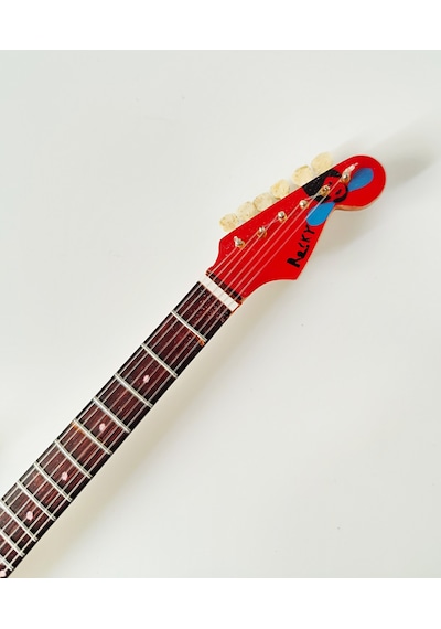 El Yapımı 1/4 Ölçek Minyatür Elektro Gitar Stratocaster Rocky