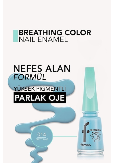 Flormar Breathing Color Yüksek Pigmentli Parlak Bitişli Oje 014