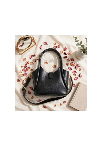 Names Bag Kilitli Tek Saplı Kadın Mini El Ve Omuz Çantası Siyah Siyah