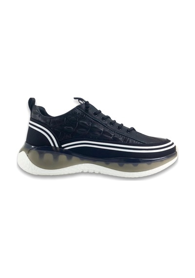Guja 500 1 25ya Erkek Sneaker Günlük Ayakkabı Siyah Siyah