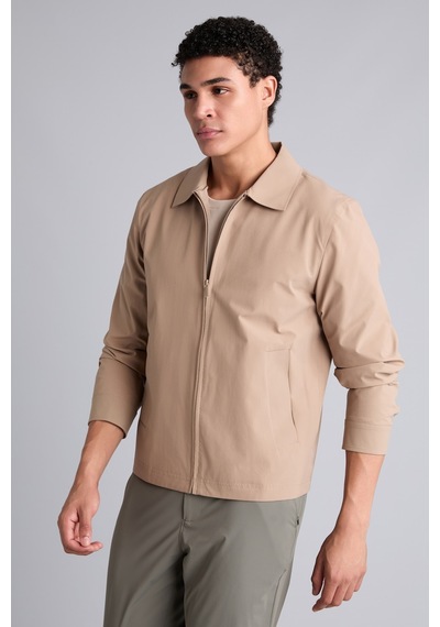 Defacto Su İtici Slim Fit Fermuarlı Gömlek Yaka Mont H1884ax26aubg716 Bej-bg716