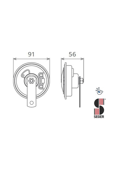 Ahmet Otomotiv Seger 12volt Didit Korna 50fk Kalın Ses Ean-8698520200356