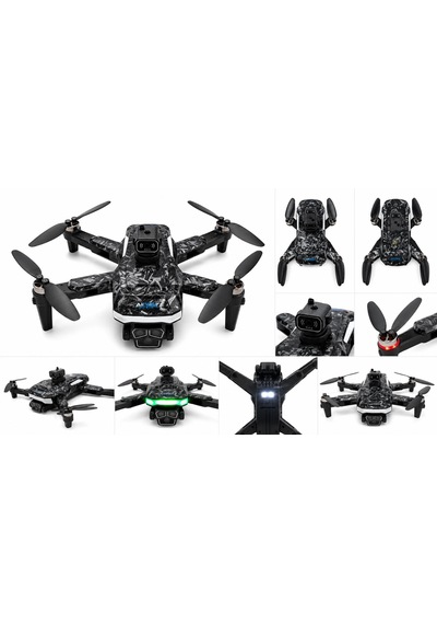 T2p Drone 4 Üç Fpv Kamera 360 Derece Engel Algılama Wifi Cam Optik Akış Konumlama Elektirkli Kamera Katlanabilir 4.3 İnç Ekranlı Kumanda Başsız Mod 360 Derece Takla Engelden Kaçma