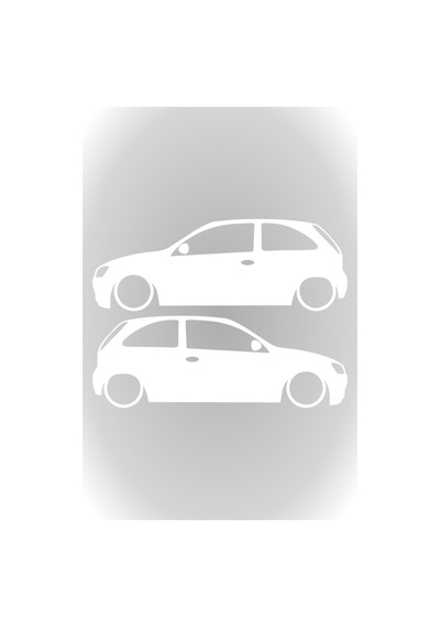 2 Adet Opel Corsa C 2 Kapı Basık Oto Sticker Araba Sticker Beyaz 15 X 5 Cm