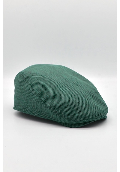 Külah Erkek Dokulu London Kasket Yeşil Flat Cap Şapka - Standart Yeşil
