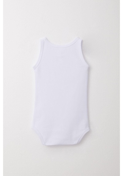 Breeze Kız Bebek Atlet Zıbın Body Çizgili 9 Ay-3 Yaş, Beyaz Beyaz