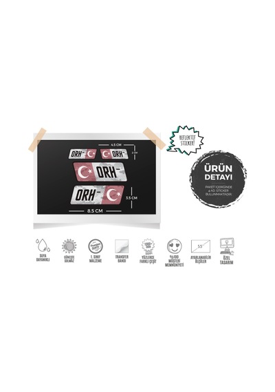 Bay Etiket Bt11 Reflektif 0 Rh Negatif () Kan Grubu Sticker Seti