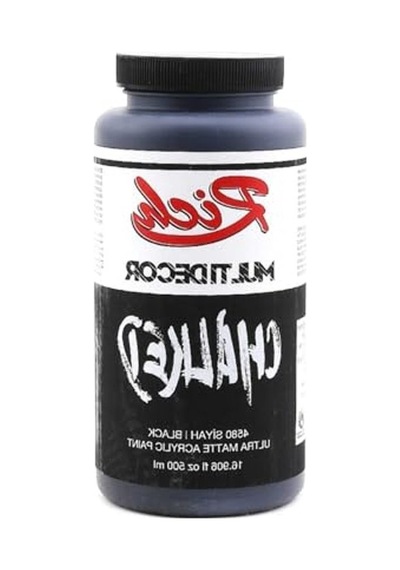 500ml Multi Decor Chalked Akrilik Boya, Siyah Renk İle Yaratıcı Projeler 0,15 L