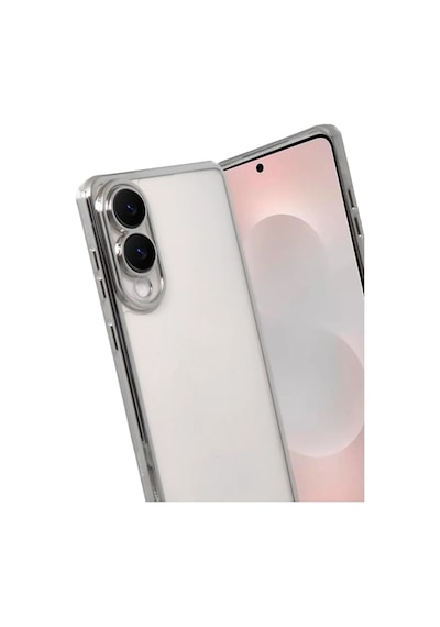 Samsung Galaxy S25 Uyumlu Edge Lensli Silikon - Gümüş