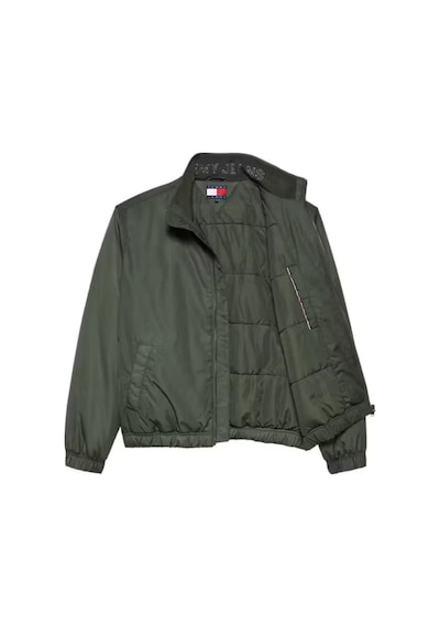 Tommy Hilfiger Erkek Dik Yaka Dolgulu Mont - Haki-11211 Pewter Green