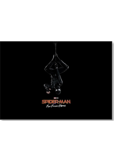 Cakasepetim Spiderman Evden Uzakta Ters Askı Ahşap Mdf Tablo