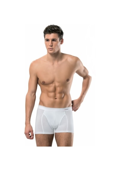 Erdem 1445 Erkek 3'Lü Erkek Likralı Boxer Beyaz