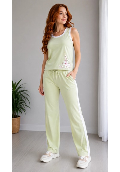 Meks Senfoni Bayan Kolsuz Pijama Takımı 5324 - Renk: Kırmızı / Beden: L AÇIK GRİ