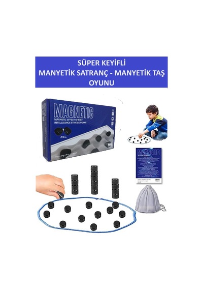 Süper Keyifli Manyetik Taş Oyunu - Manyetik Satranç, Mıknatıslı Taş Oyunu, Eğitici Masa Oyunu,