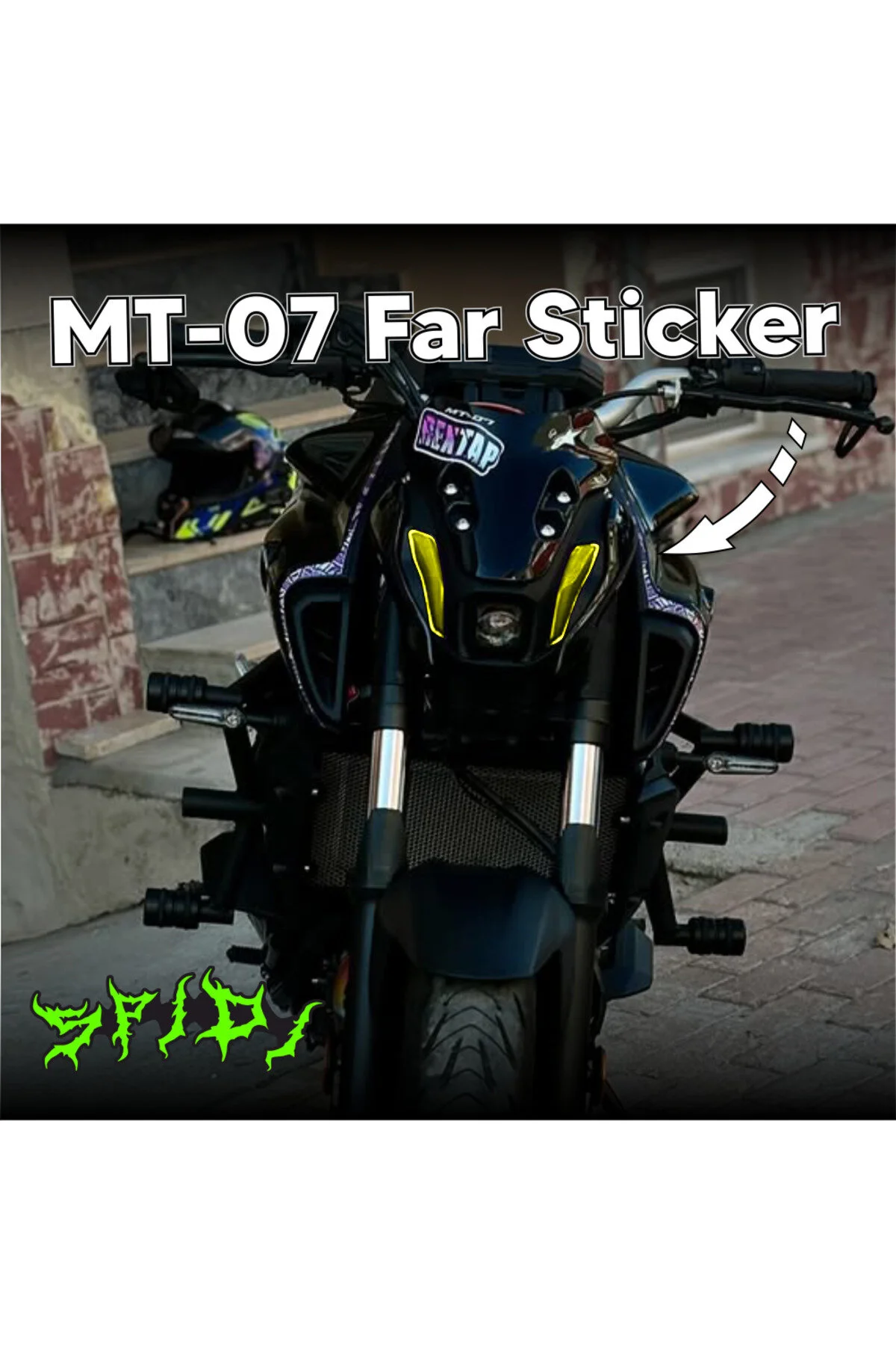 Mt-07sarı Far Sticker