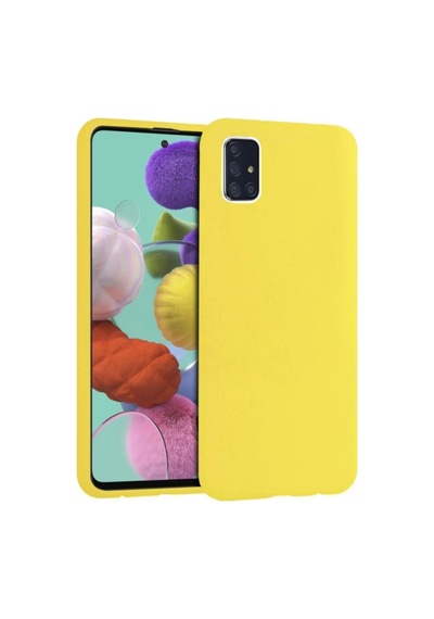 Galaxy A51 Uyumlu Kılıf Sarı Resimde Görünen