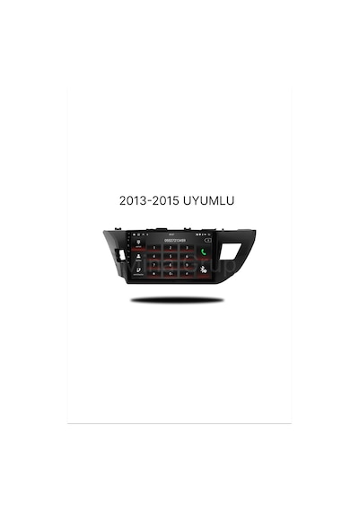 Snp Serisi Toyota Corolla 2013 - 2015 Uyumlu 4-64 Gb Hafıza Multimedya Sistemi Ve Geri Görüş Kamerası 10"