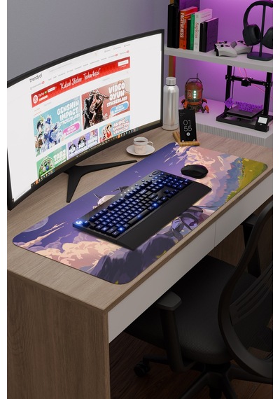 Fischl Genshin Impact Anime Gacha V3 - 90x40 Xxl Gaming Mouse Pad Fare Altlığı