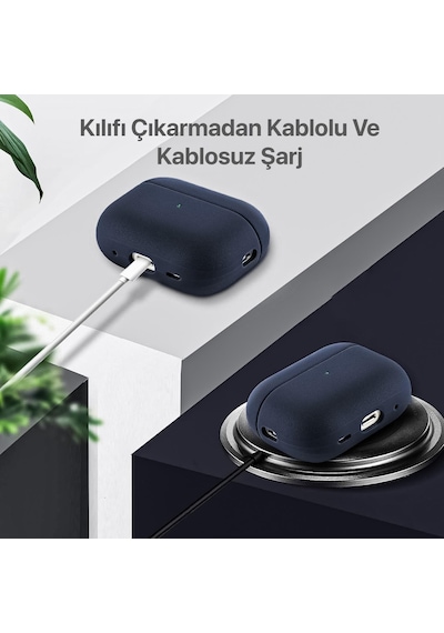 Airpods 4. Nesil İle Uyumlu Leather Skin Serisi Parmak İzi Tutmayan Dış Yüzeye Sahip Ve Mükemme