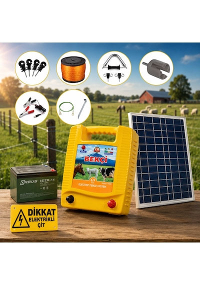 Bekçi 6.9j 10000m2 Güneş Enerjili - Sensörlü Elektrikli Çit Sistemi