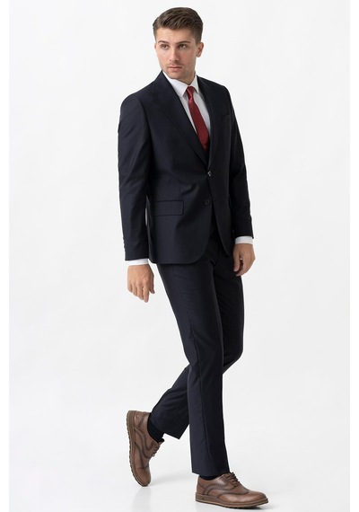 White Stone Piacenza Ty2002 Slim Fit 6 Drop Düz Takım Elbise Laci - 52 Lacivert