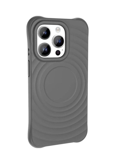 Apple Uyumlu iPhone 14 Pro Max M-safe Şarj Özellikli Airbagli Mat Görünümlü Zore Hepi Kapak Gri