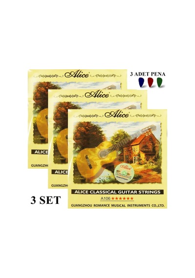 Alice Klasik Gitar Teli Takımı 3 Set