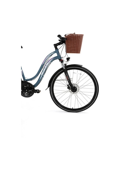 Bisan Ctx 6300 28 Jant 21 Vites Kadın Şehir Bisikleti Disk Fren Gri Pembe 46 Cm Kadro