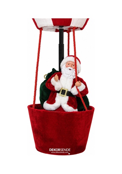 Yılbaşı Noel Baba Balonda Kırmızı Beyaz 150 Cm