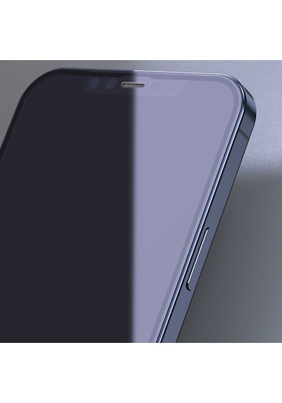 Baseus Apple Uyumlu   iPhone 12 Pro Max 6.7 0.3Mm Full Anti Blue Light Tempered Ekran Koruyucu Siyah