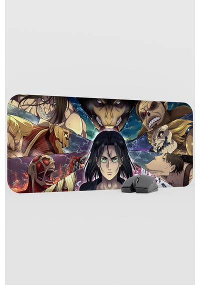 Attack On Titan Anime V1 - 70x30 Xl Gaming Kauçuk Kaymaz Taban Mouse Pad Fare Altlığı