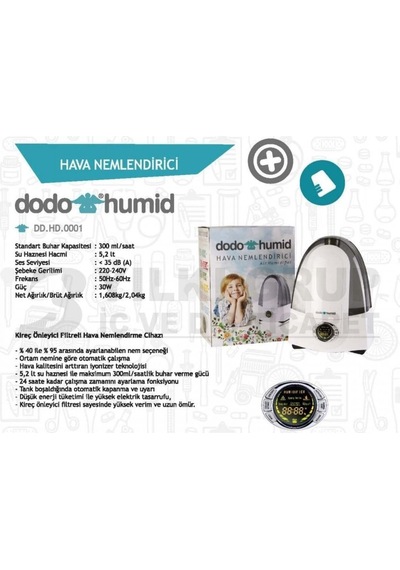 Dodo Humid Oda/hava Nemlendirici Su Hazneli Soğuk Buharlı