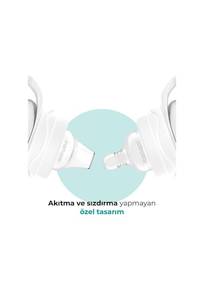 Mamajoo Kulplu Antikolik Alıştırma Biberonu 160 ml 6 Ay+ | Orta Akışlı, 2-in-1.