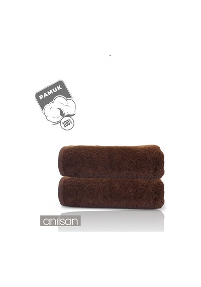 2'li Kahve Banyo Havlusu - 70x140 Cm, 490 Gr, %100pamuk, Spa Ve Otel Havlusu, Günlük Kullanıma Uygun Kahverengi