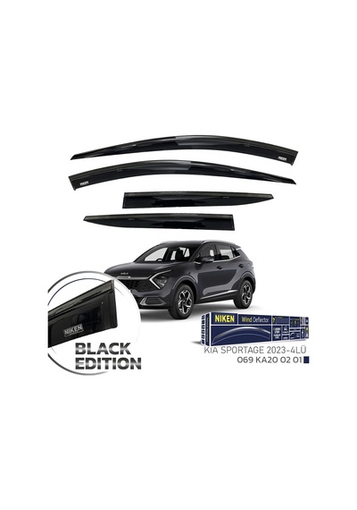 Niken Kia Sportage Cam Rüzgarlığı Siyah Kromlu Black Edition Niken 2021+