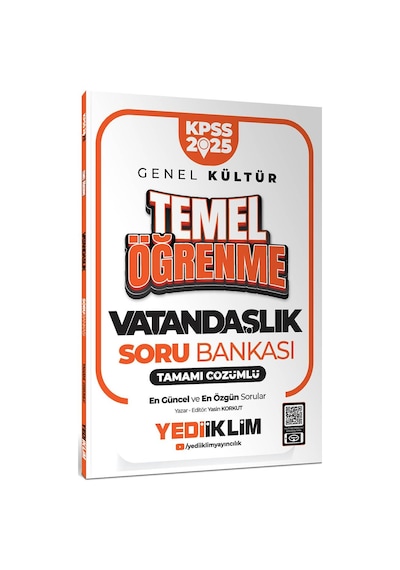 Yediiklim 2025 Kpss Genel Kültür Vatandaşlık Temel Öğrenme Tamamı Çözümlü Soru Bankası