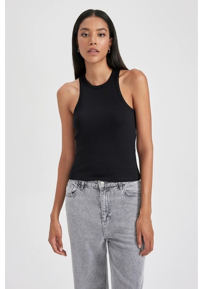 Refox Slim Fit Halter Yaka Fitilli Kaşkorse Atlet