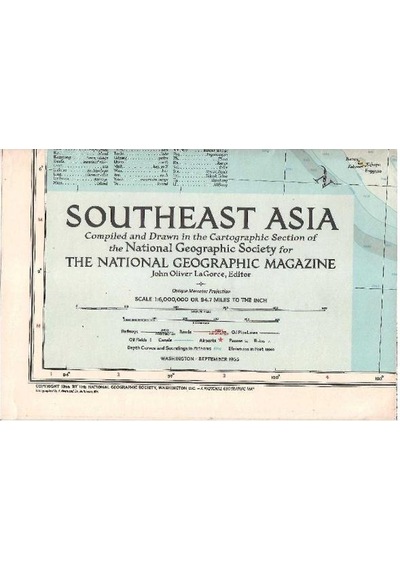 Southeast Asla National Geographic Harita Map Diğer