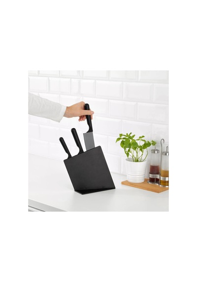 Ikea Jämföra 4 Parça Standlı Mutfak Bıçağı Seti 33 Cm Siyah