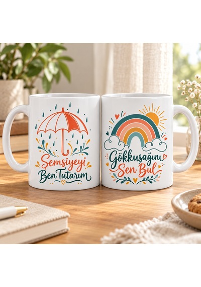 Bezos Yağmurdan Sonra 2'li Porselen Kupa Seti - Model 650 22