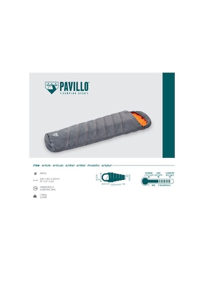 Bestway Pavillo Hiberhide 5 (3-8 C) Uyku Tulumu Gri