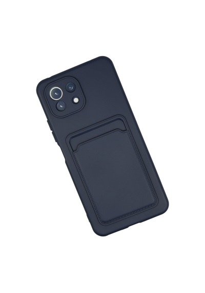 Xiaomi Mi 11 Uyumlu Kılıf Kelvin Kartvizitli Silikon - Lacivert