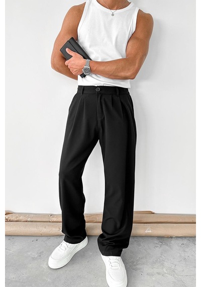 Siyah Basic Premium Kumaş Pantolon Siyah