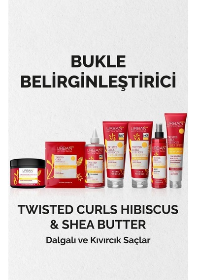 Twisted Curls Hibiscus & Shea Butter Durulanmayan Bakım Kremi 175 Ml