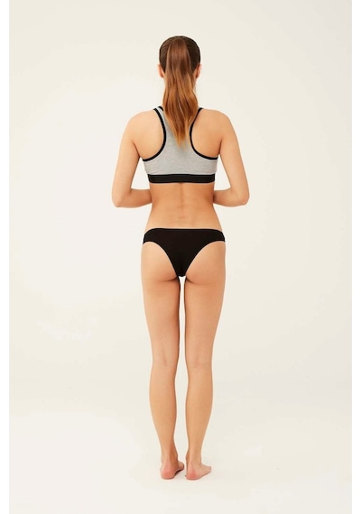 U.S. Polo Assn.Siyah - Beyaz - Ten - Fuşya - Lacivert  5 Li Brazilian Slip 67007 Siyah