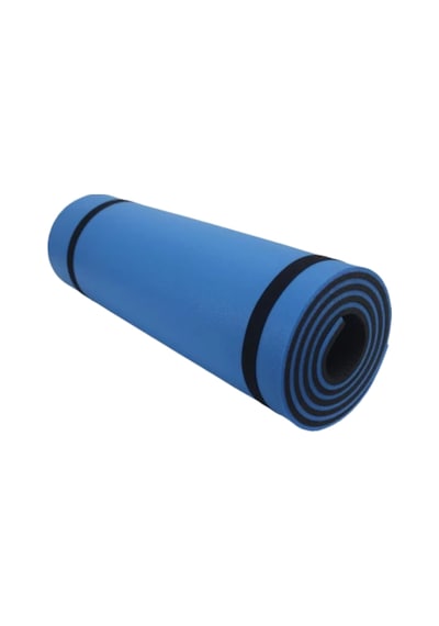 10mm Yoga Matı Mavi Çok Renkli